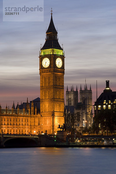 London Hauptstadt Westminster Themse Big Ben England Houses of Parliament
