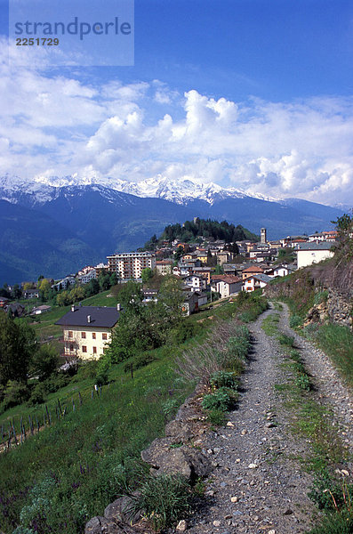 Italien  Lombardei  Valtellina  Teglio Dorf