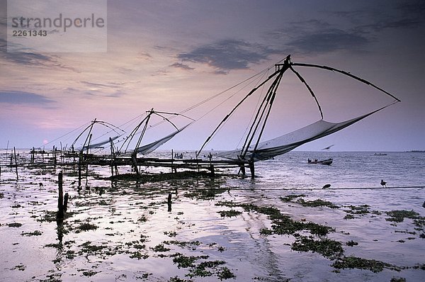 Indien  Kerala  Cochin  Fischernetze