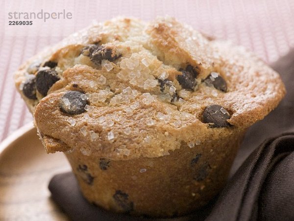 Muffin mit Chocolatechips (Close Up)