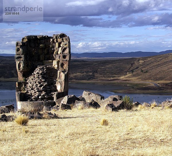 Peru  Südamerika  Titicaca See  Sillustani Nekropolis