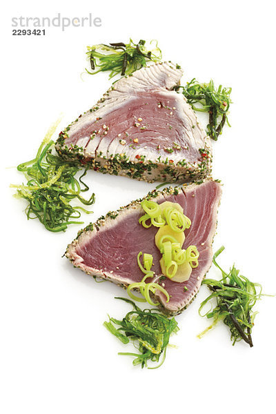 Thunfisch-Steaks  erhöhte Ansicht