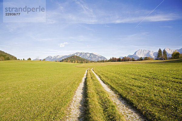 Germany  Bavaria  Path to Wetterstein Mountains