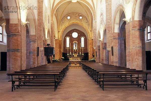 Italien  Lombardy.Interior von Cerreto Abtei S. Pietro e Paolo abbey