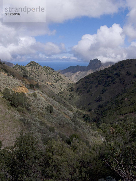 Panoramischen Ansicht der Senke  La Gomera  Kanaren  Spanien