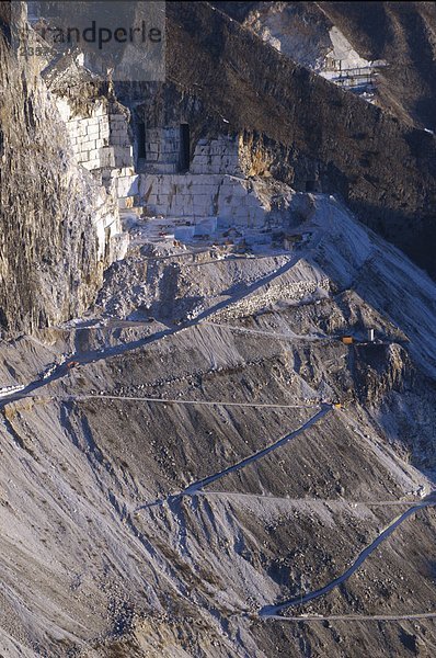 Italien  Toskana  Apuanischen Alpen  Steinbruch aus Carrara-Marmor
