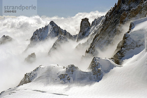 Frankreich  Chamonix. Mer de Glace Berge der Mont-Blanc-Gruppe