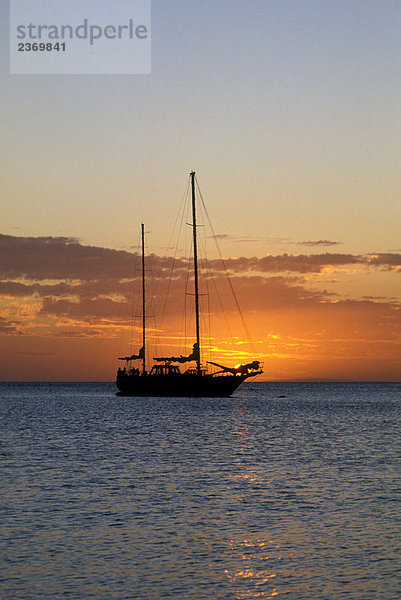 Sunset Abendblick von Segelboot