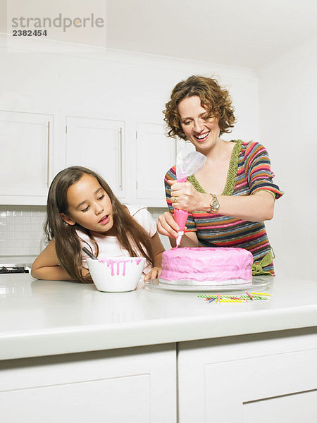 Mutter und Tochter Sahnetorte