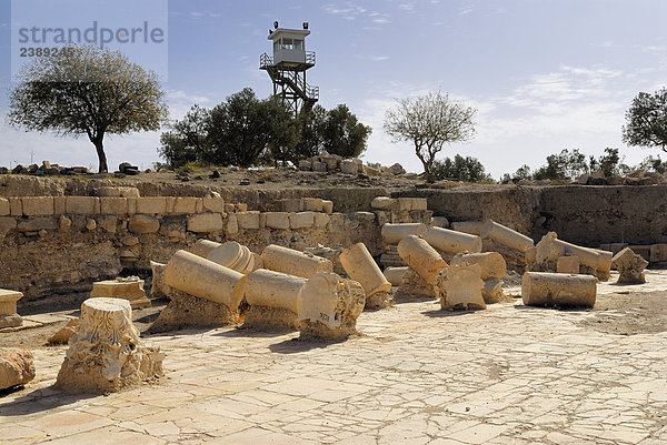 Alte Ruinen von Säulen  Umm Qais  Jordanien
