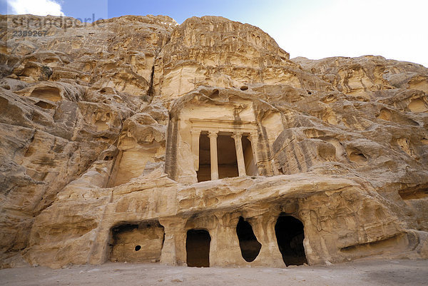Fassade des Klosters  Beida  Petra  Wadi Musa  Jordanien