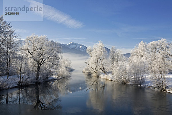 Deutschland  Bayern  Murnau  Winterlandschaft