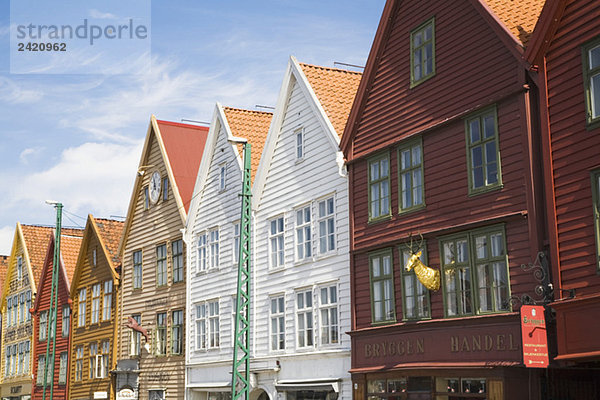 Norway  Bergen  Old Town  historic frame houses