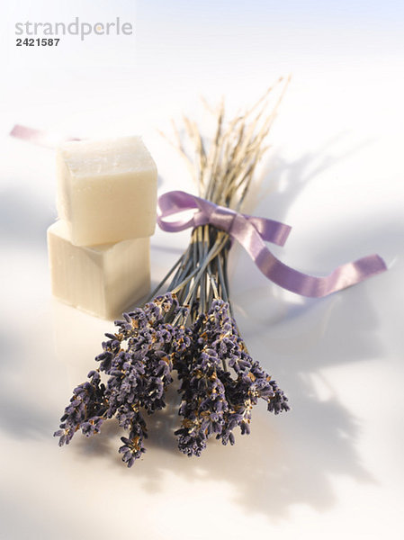 Lavendel  Seifenkuchen  Nahaufnahme