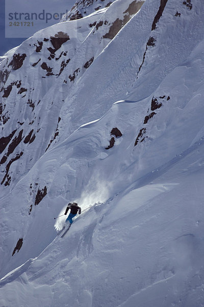 Österreich  Arlberg  Albona  Skifahren in den Alpen