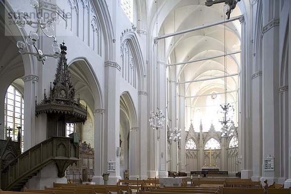 Innere der Kirche  Kathedrale St. Nikolai  Greifswald  Mecklenburg-Vorpommern Deutschland