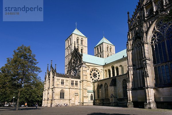 Fassade der Kirche  St. Paulskirche  Münster  Nordrhein-Westfalen  Deutschland