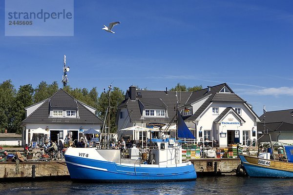 Boote im Hafen  Vitte Beach  Insel Hiddensee  Mecklenburg-Vorpommern Deutschland