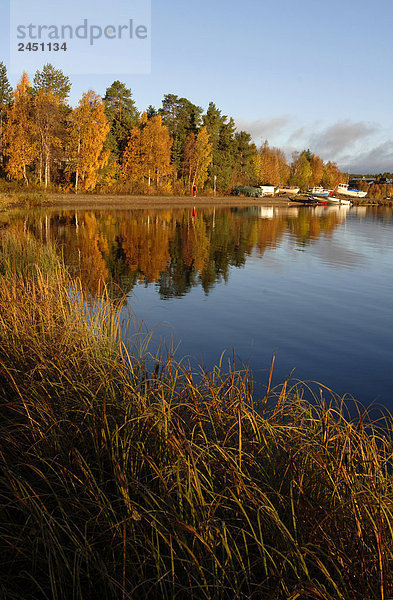 Finnland  Lappland  Inari  See im Herbst