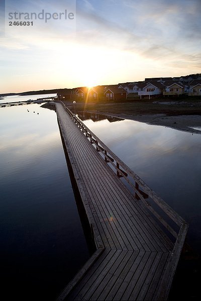 Sonnenuntergang Brücke Bohuslän