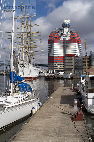 Segelschiff im Hafen  Göteborg  Bohuslän  Vaestra Goetaland  Schweden