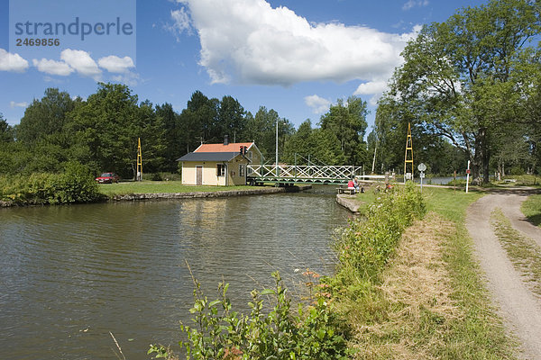 Brücke über den Kanal  Gota Canal  Schweden