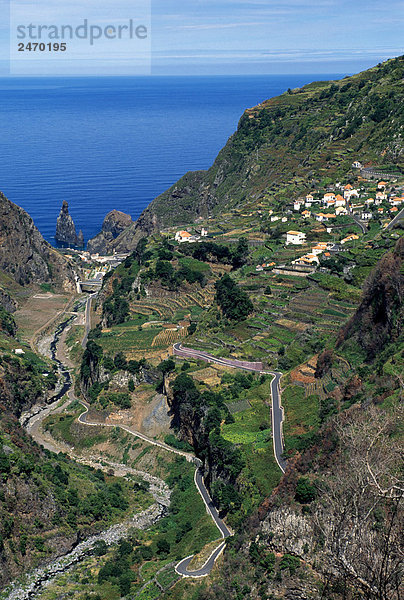 Dorf am Hang  Ribeira Da Janela  Madeira  Portugal