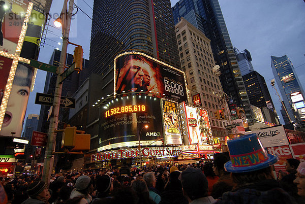 Times Square an neue Yearís Eva  New York  USA