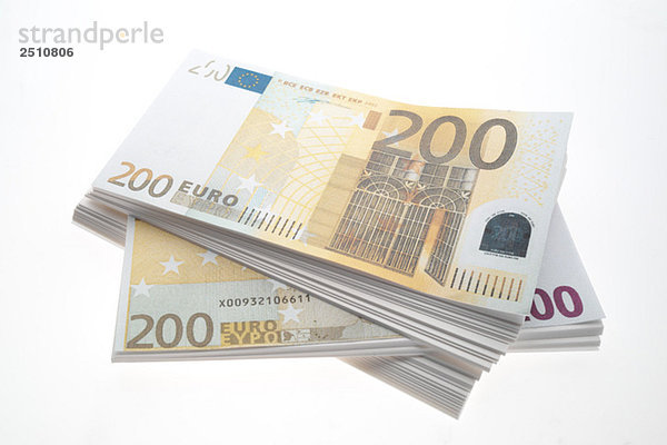 200-Euro-Banknoten  Nahaufnahme