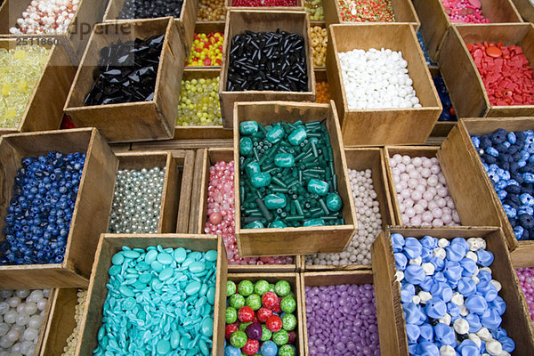 France  Paris  Market stall with buttons