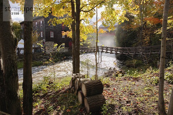 View of Ulverton Wool Mill  Eastern Townships  Quebec  Canada.