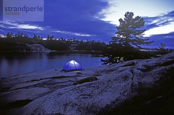 Camping  Georgian Bay  Ontario  Canada