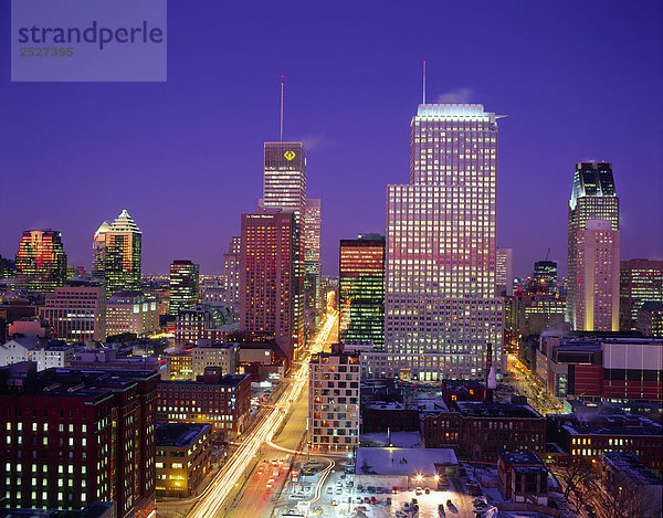 Montreal Skyline bei Sonnenuntergang  Montreal  Quebec