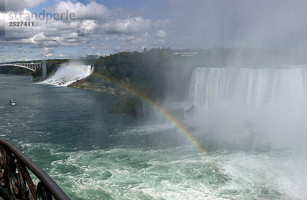 Niagara Falls  Ansicht von US-Seite von atemberaubenden Horseshoe Falls trennen