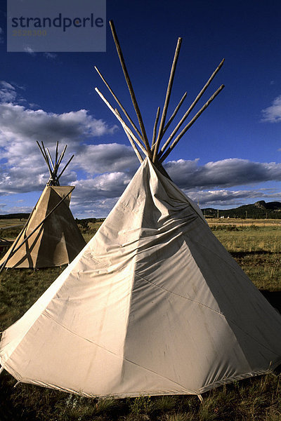 Sioux Tipi  Prairie in der Nähe von Mount Rushmore in South Dakota