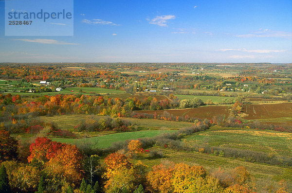 Blick von Niagara-Schichtstufe Rattlesnake Zeitpunkt  Halton Hills  Ontario