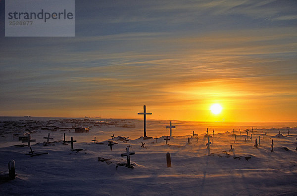 Friedhof in Winter  Igloolik  Nunavut