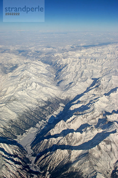Luftbild von Bergen