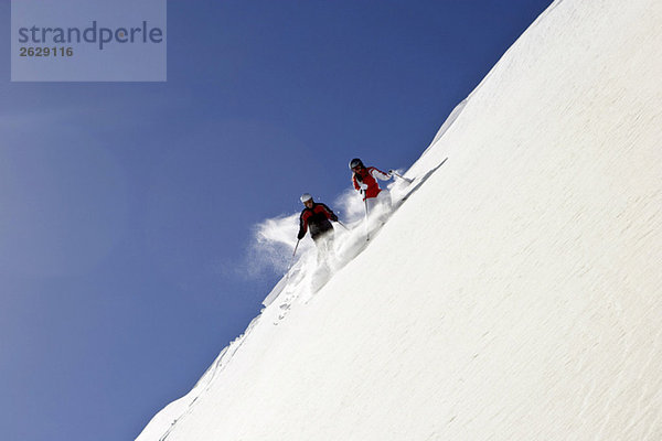 Italien  Tirol  Monte Rosa  Freeride  Pärchenabfahrt