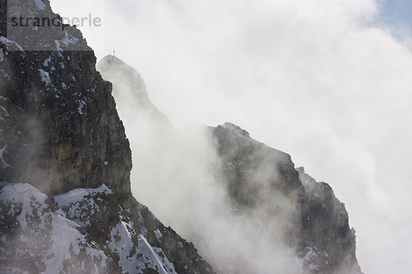 Austria  Salzburger Land  Hochkönig mountain with fog