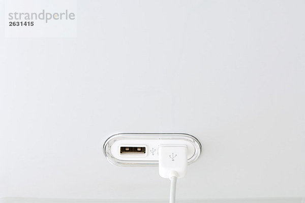USB-Kabel am USB-Port angeschlossen