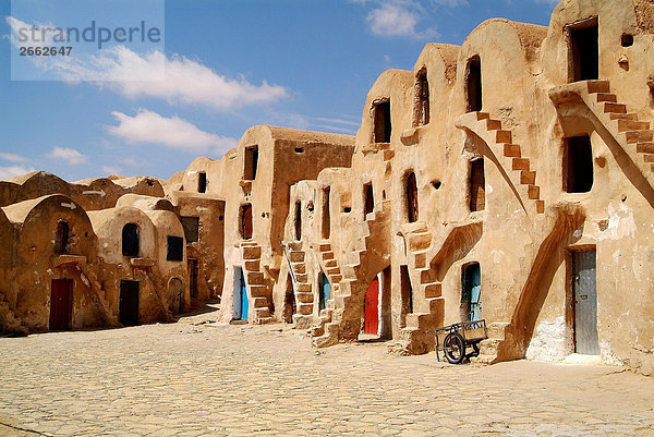 Fassade des befestigten Granary  Ksar Ouled Soltane  Tataouine  Tunisia