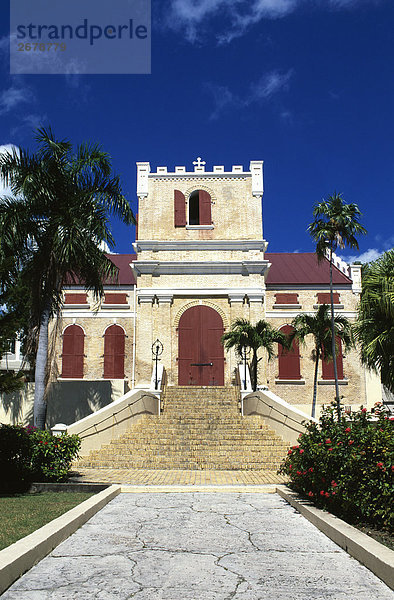 Fassade der Kirche  Frederik lutherische Kirche  Charlotte Amalie  St. Thomas  Leeward Islands  US Virgin Islands