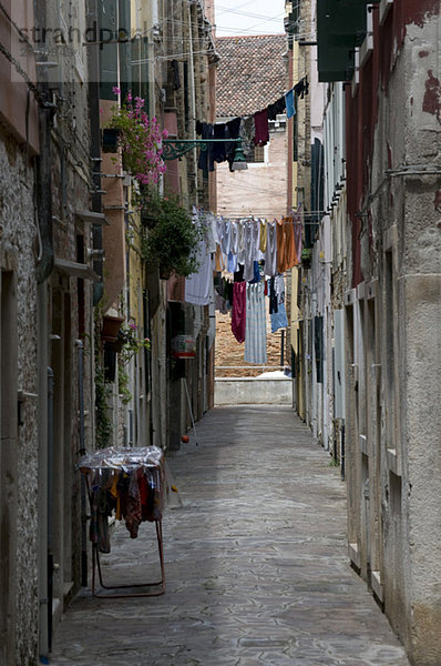 Italy  Venice  Clotheslines in lane