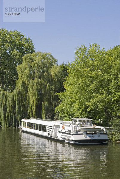 Germany  Berlin  Pleasure boat on a canal