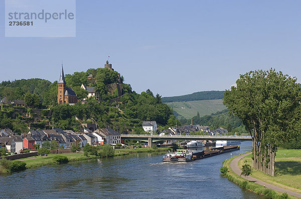 Kahn im Fluss  Saarburg  Rheinland-Pfalz  Deutschland