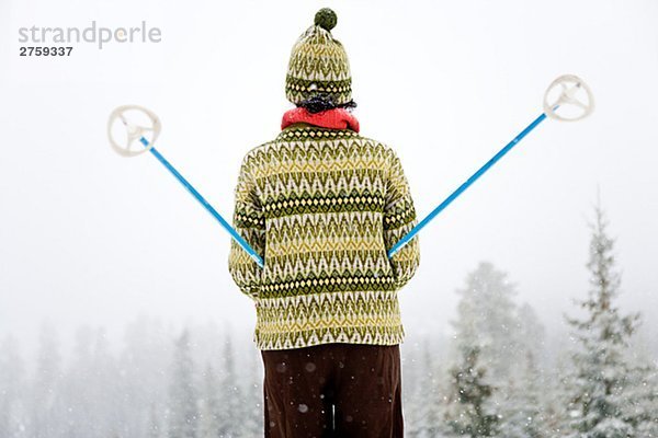 Eine Frau Ski Schweden.