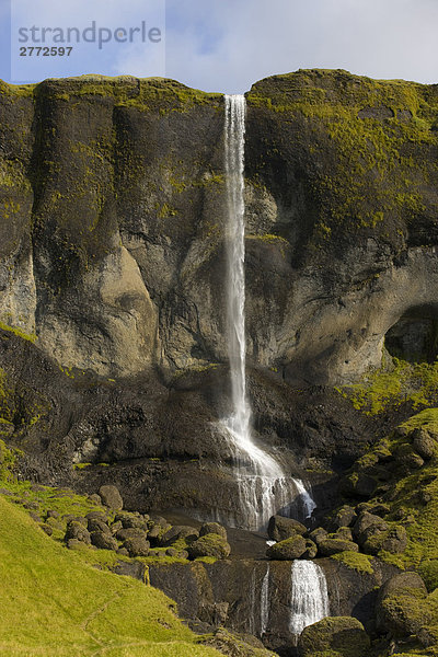 10850256  Island  Foss ein Sidu  Natur  Landschaften  Landschaft  Reise  Wasserfall  Klippe  Stein  Felsen