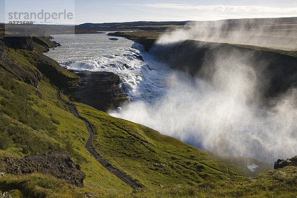10850263  Island  Gullfoss-Wasserfall  Natur  Landschaften  Landschaft  Reise  Wasserfall