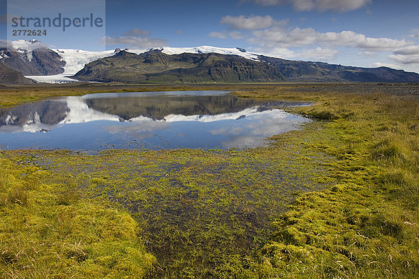 10850364  Island  Skaftafell  Natur  Landschaften  Landschaft  Reisen  Berge  See  Meer  Spiegelung  Wasser